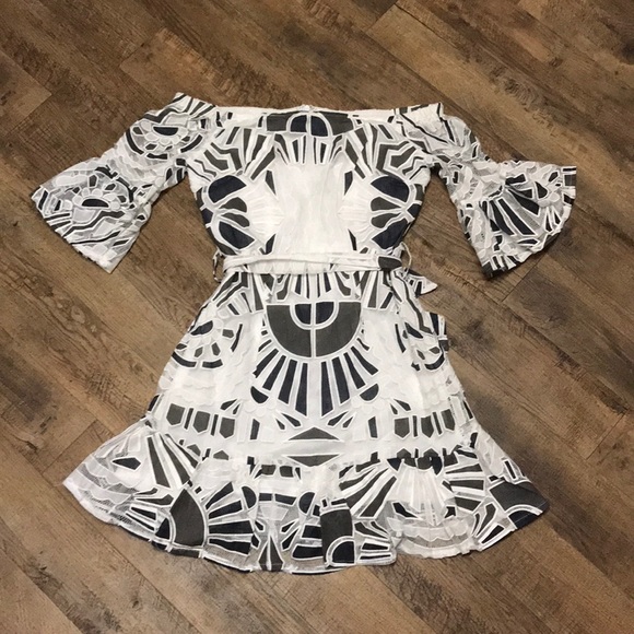 Indokah Dresses & Skirts - Indikah White Lace Off the Shoulder White Dress 6